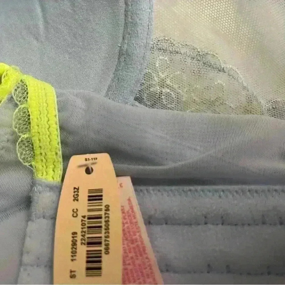 Victoria's Secret Fairycore Babydoll Embroidered Teddy Chemise Lingerie Blue - Picture 12 of 12
